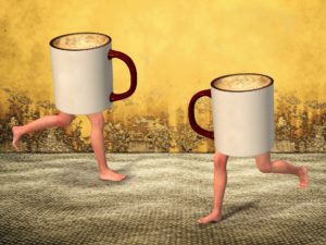 Two mugs with legs