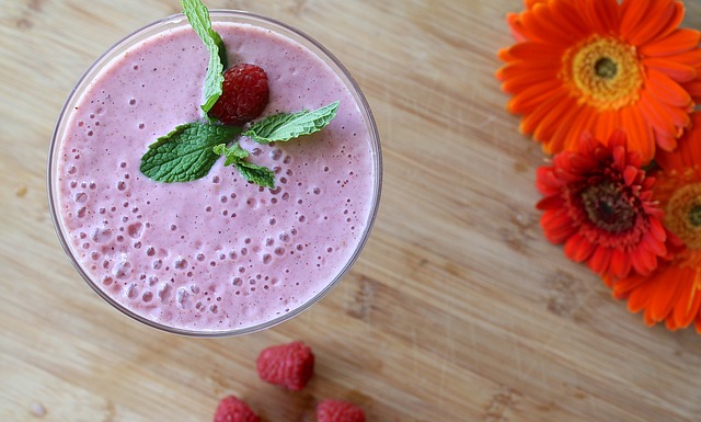 A kava and strawberries smoothie