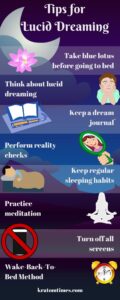 How to lucid dream - Tips for lucid dreaming - Infographic